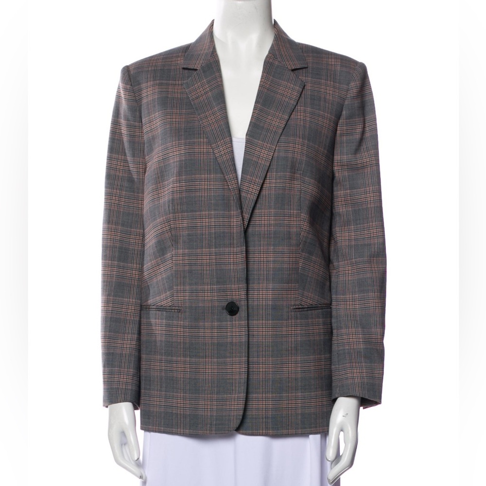 ba&sh plaid boxy blazer